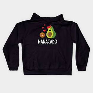 Avocados Dancing Hearts Happy Avocado Day Nanacado Grandma Kids Hoodie